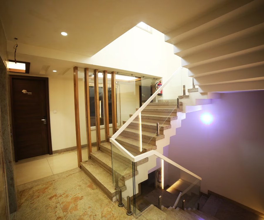 Staircase at Hotel Avantika, Bhopal